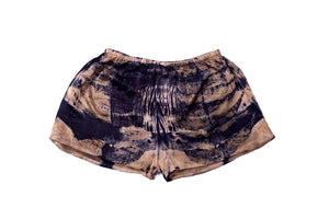 M - Bush Dyed Silk Shorts by Annabell Amagula